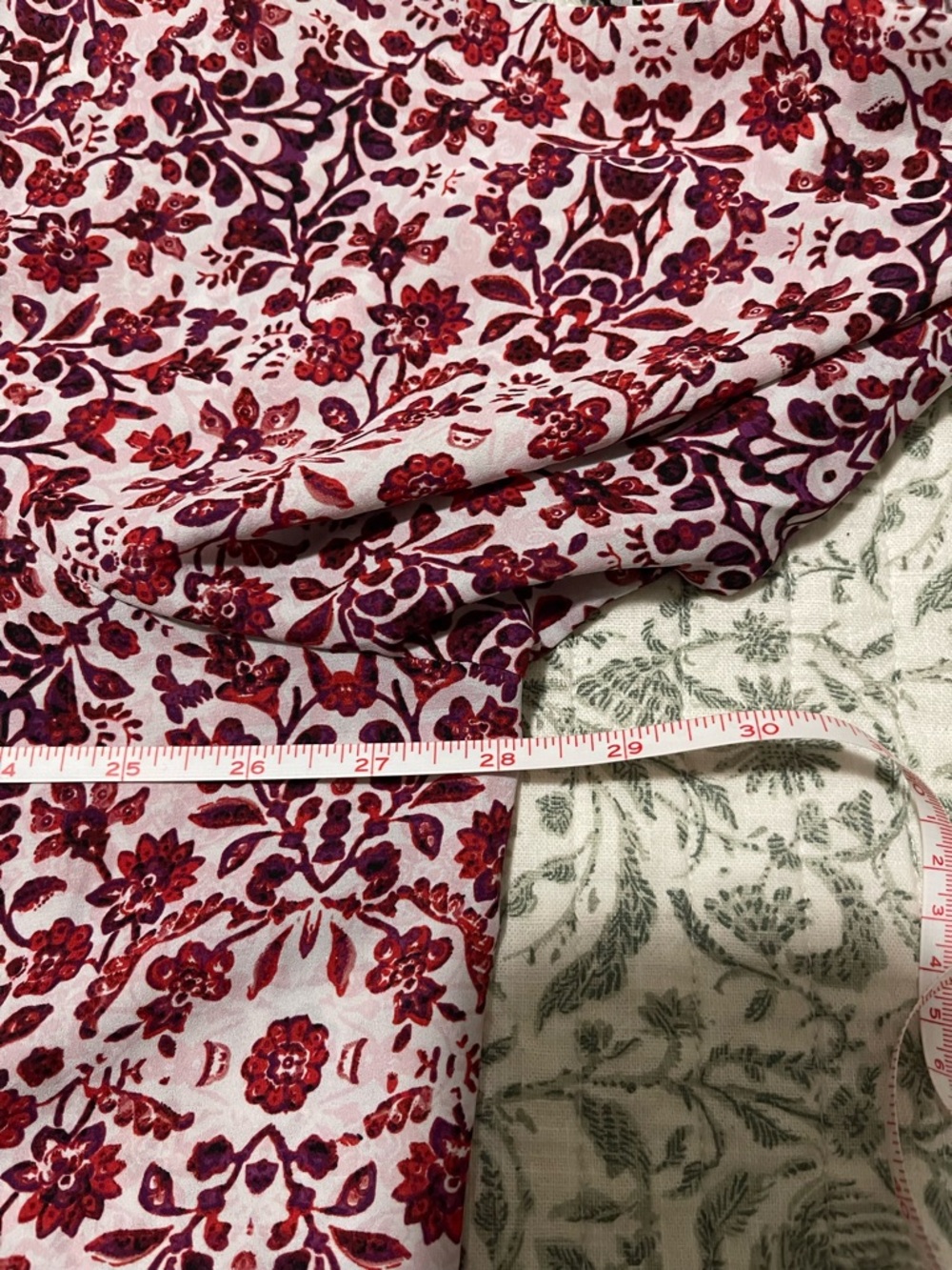 NYDJ Red Floral Print Boho Blouse - Picture 9 of 9